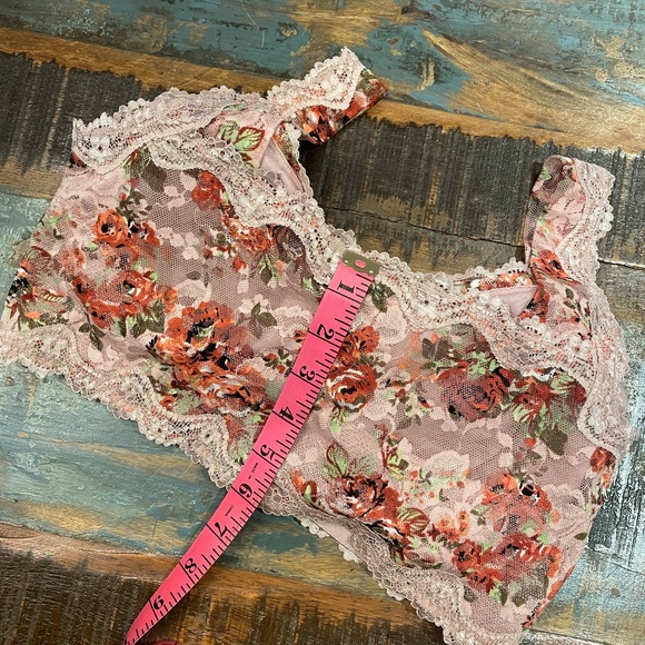 Y2K Japanese Floral Lace Bralette EUC - Picture 12 of 15